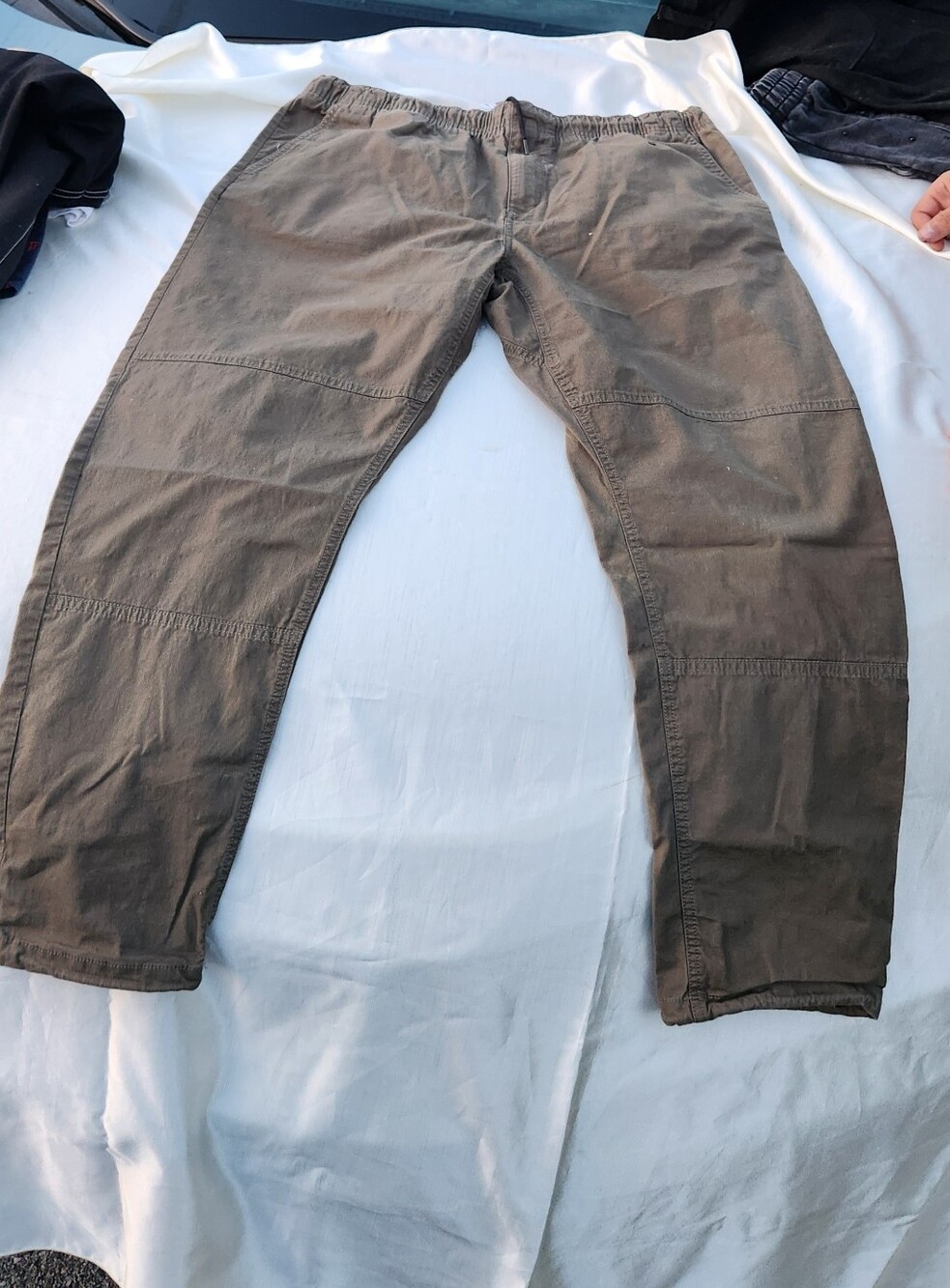 Timberland Olive Cargo Pants with Elastic Waist